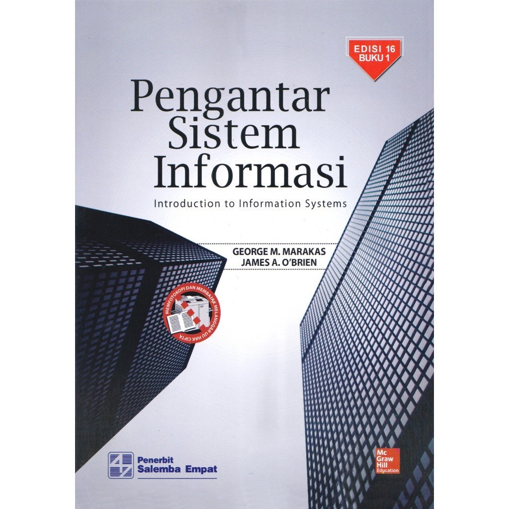 Jual Buku pengantar sistem informasi edisi 16 jilid 1 george m marakas ...