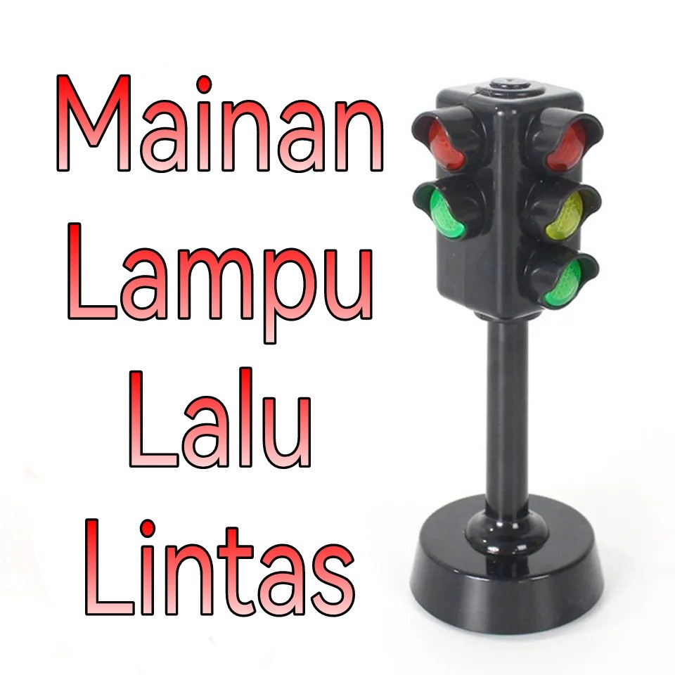 Jual Mainan lampu lalu lintas merah LED elektrik red traffic light ...