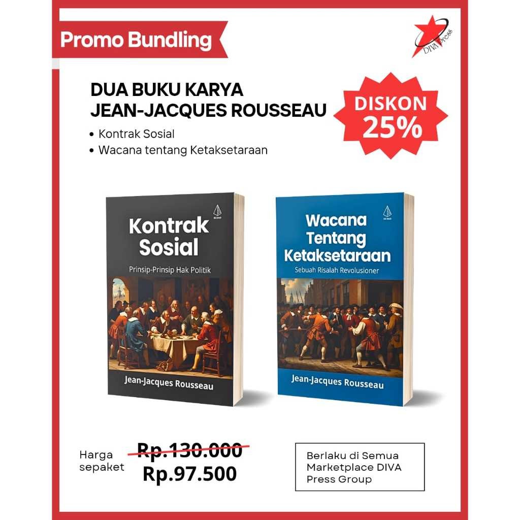 Jual Paket Buku Jean-Jacques Rousseau (Kontrak Sosial & Wacana Tentang ...
