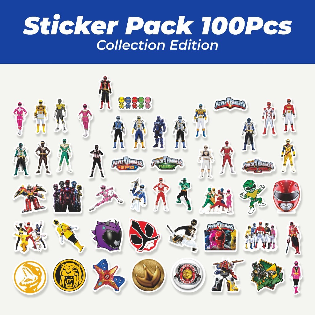 Jual Hot Sticker Kartun Power Rangers Lucu Anti Air Stikers Berperekat ...