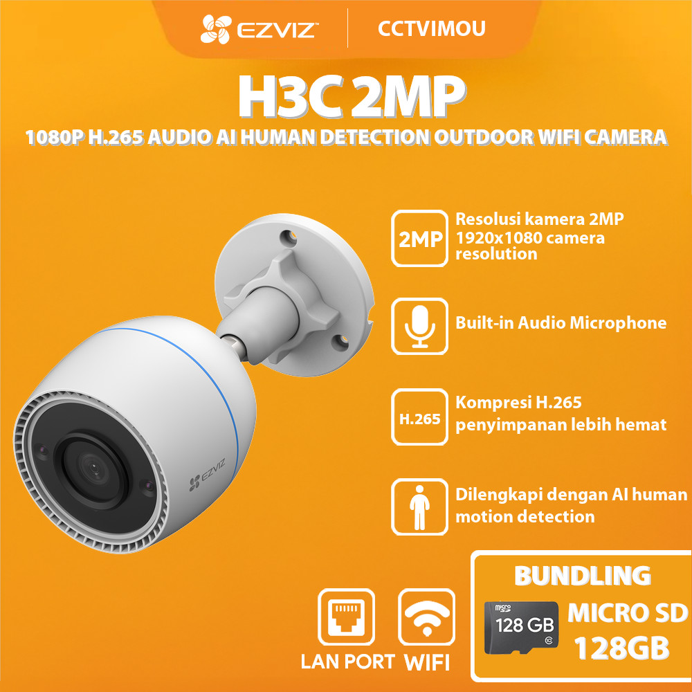 Jual EZVIZ H3C 1080P 1080P H.265 AUDIO AI HUMAN DETECTION OUTDOOR WIFI ...