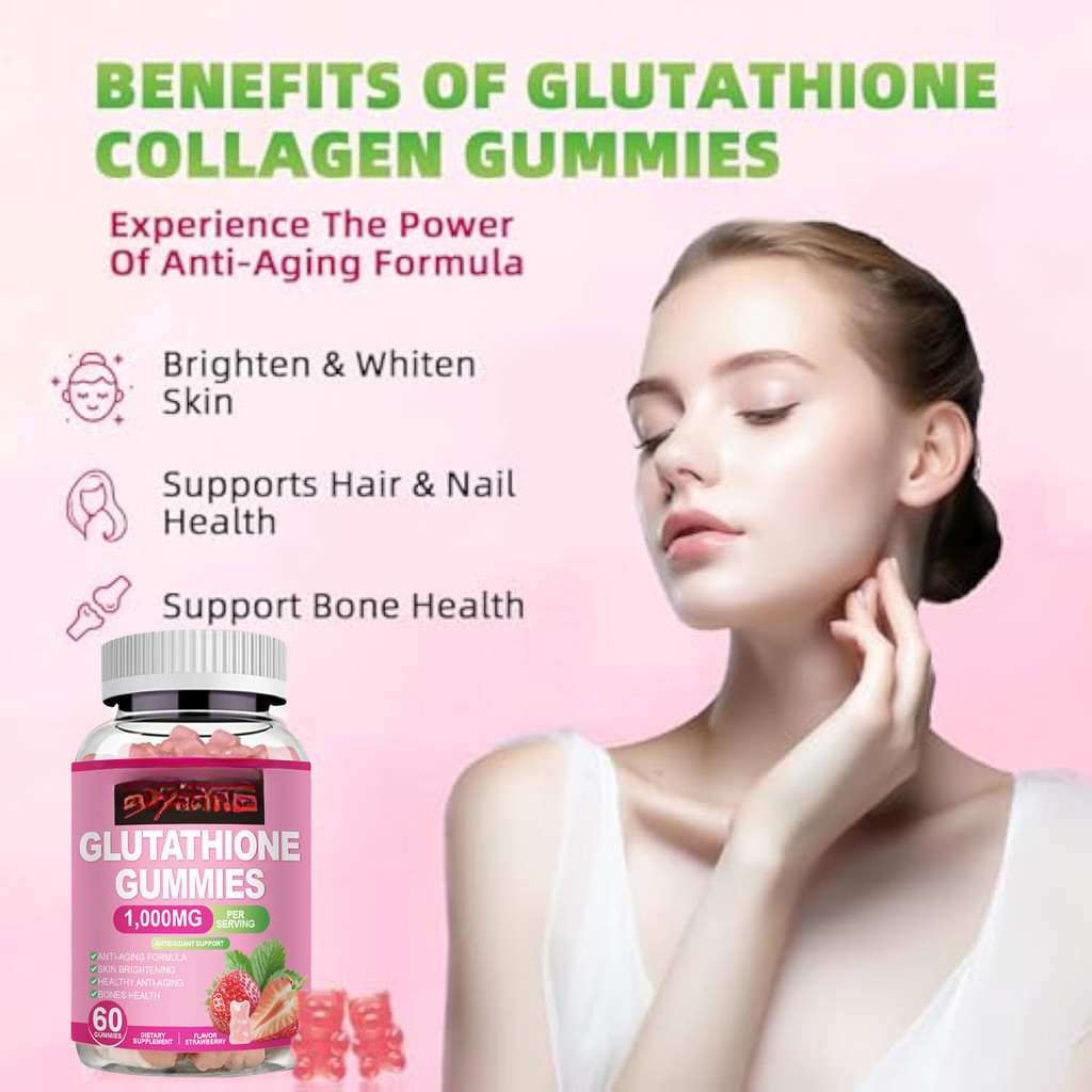Jual KIRKLAND Glutathione Collagen Supplement for Antioxidant Support, Skin  Brightening, Anti Aging Gummies 60pcs