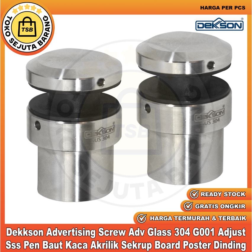 Jual Dekkson Advertising Screw Adv Glass 304 G001 Adjust Sss Pen Baut ...