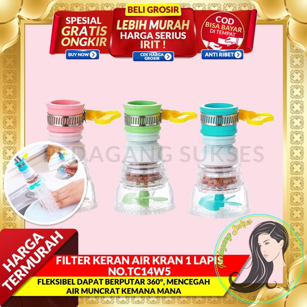 Jual FILTER KERAN AIR KRAN 1 LAPIS NO.TC14W5 Filter sambungan keran air ...
