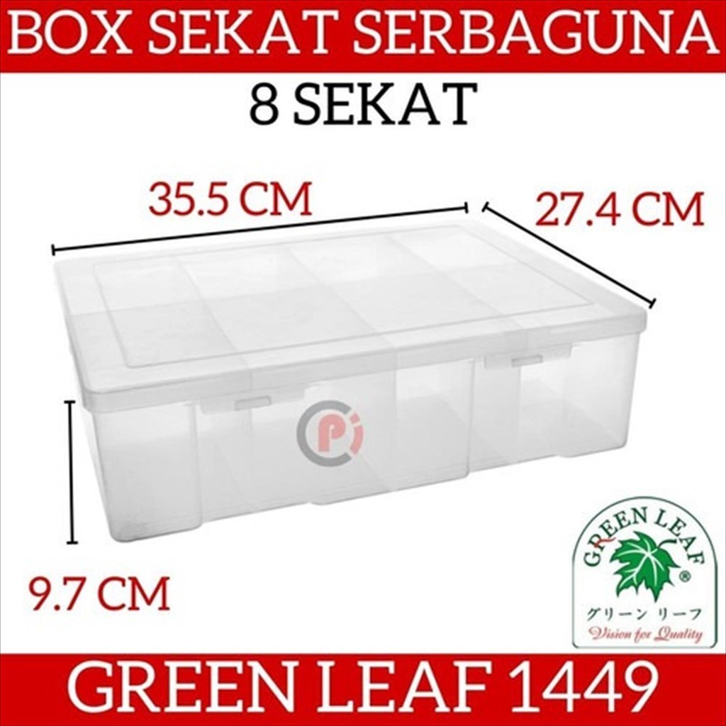 Jual GREENLEAF 1449 REIKO KOTAK PERKAKAS STORAGE BOX 8 SEKAT GREEN LEAF ...