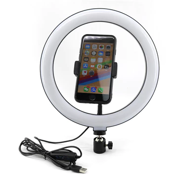 Lampu Ring Light 120 LED 10W Dimmable 2700 7000K 10Inch