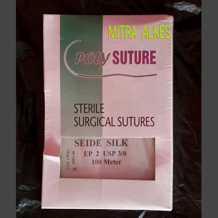 Jual Benang SEIDE SILK USP 4/0 3/0 2/0 0 1 2 3 POLYSUTURE. Sterile ...