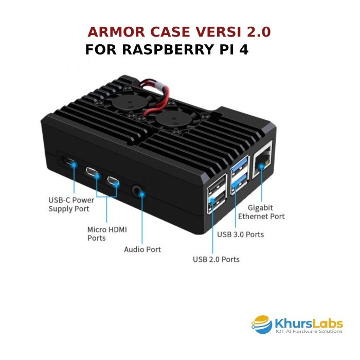 Jual SYS99 Metal Case Raspberry pi 4 Casing Aluminium Alloy Full Armor ...