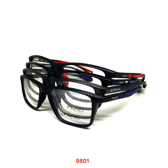 Jual FRAME KACAMATA PRIA / WANITA ORIGINAL NUVA 9801 Lebar Frame 145 ...
