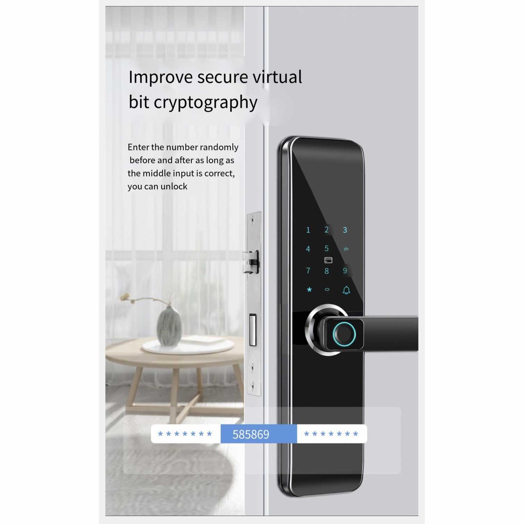 Jual YONGLISHUN Smart Door Lock Fingerprint Smart App Card Temporary ...