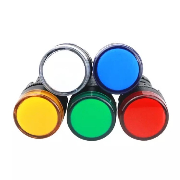 Jual Lampu Pilot 22mm Indikator 12V 24V 220V PANEL MOUNT LED | Shopee ...