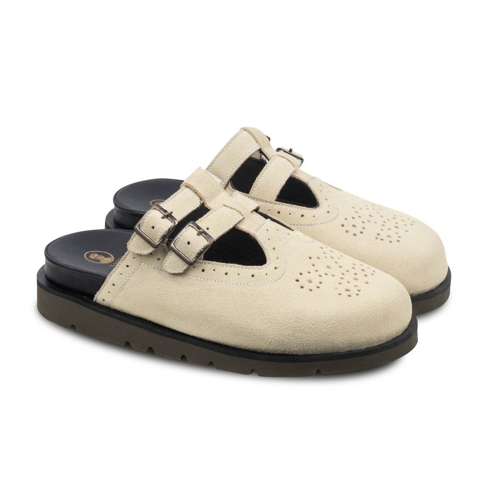 Jual Juno Double Strap White - Nappa Milano - Sandal Clog Unisex ...