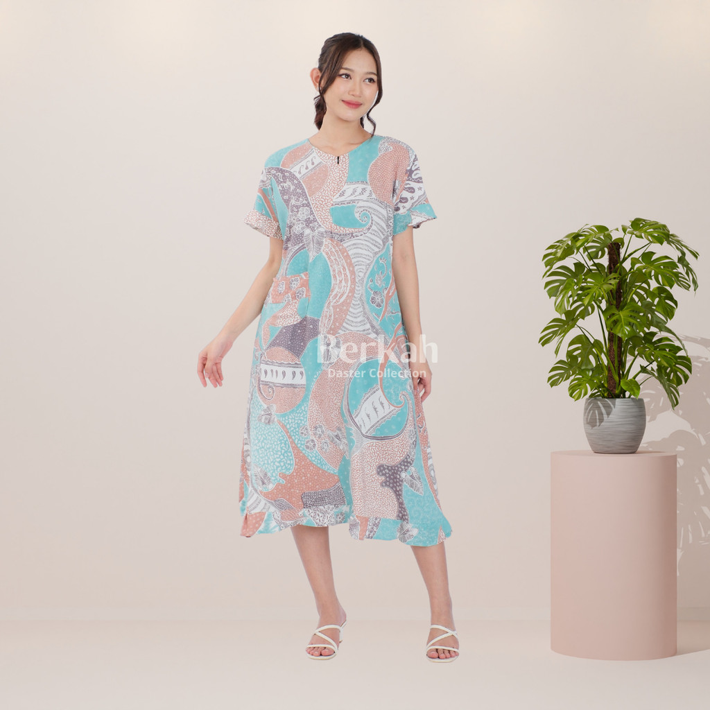 Daster Batik Rayon Busui Resleting Surya Teja 2