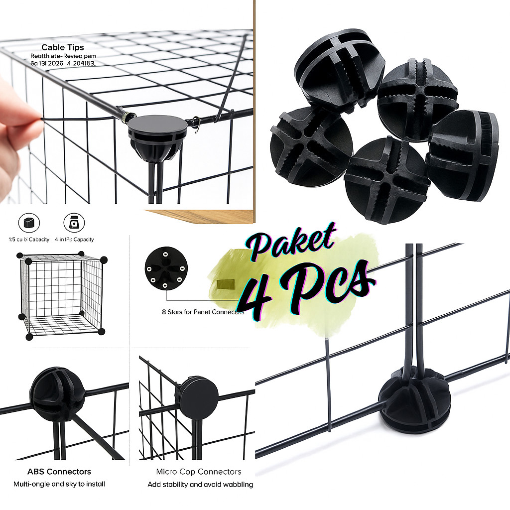 Jual (PAKET 4 PCS) Konektor Connector Wire grid wall sambungan kawat ...