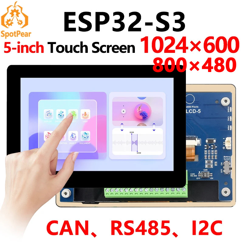 Jual ESP32 S3 5 inch LCD (B) Development Board 1024x600 / 800×480 ...