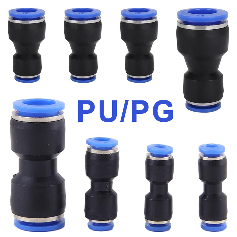 Jual 4/6/8/10/12/14/16mm PU PG Pneumatic Fitting Quick Push in Straight ...