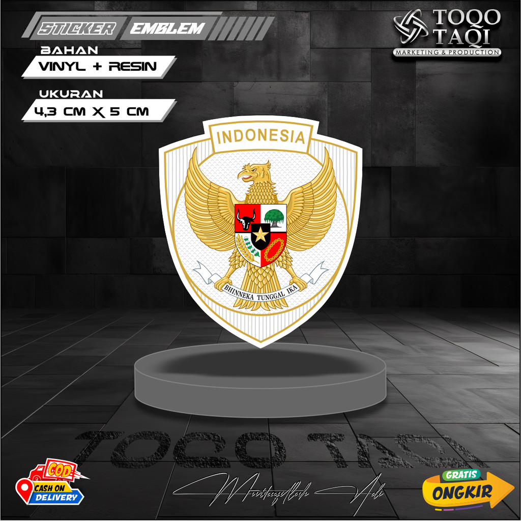 Jual STIKER TIMBUL RESIN EMBLEM LOGO TIMNAS INDONESIA LAMA PUTIH ...