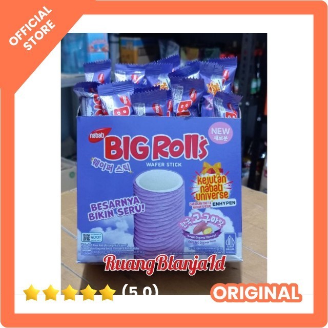 Jual Nabati wafer BIG ROLL'S 16gr Stick Astor isi Ubi ungu korean ...