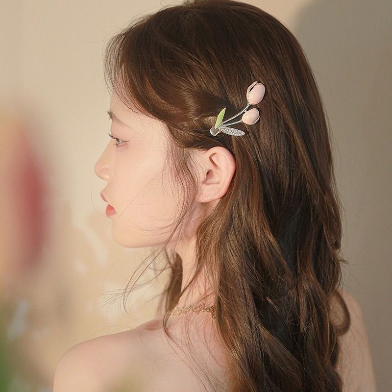Jual Klip Rambut Tulip Elegan Klip Poni Kecil Samping Hiasan Kepala ...