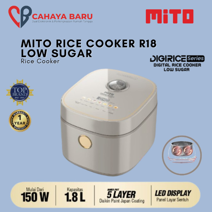 Jual MITO RICE COOKER R18 LOW SUGAR | Shopee Indonesia