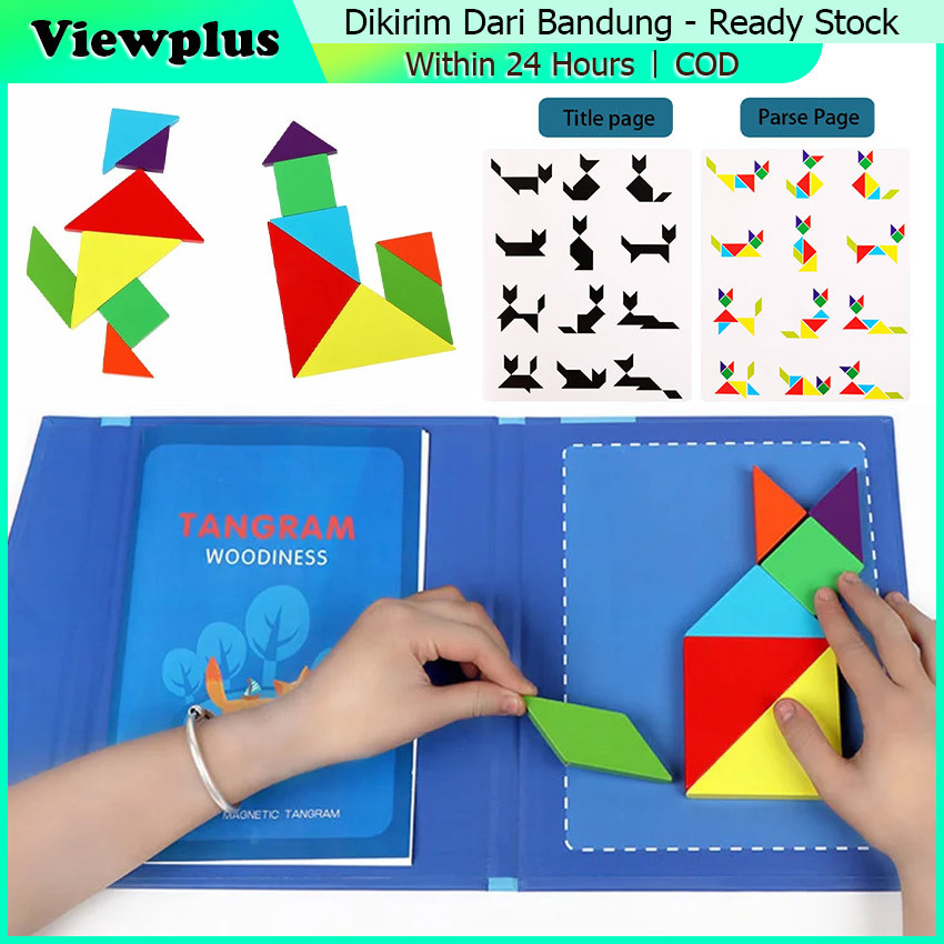 Jual Tangram Magnetic Puzzle Brain Game / Mainan Edukasi Montessori ...