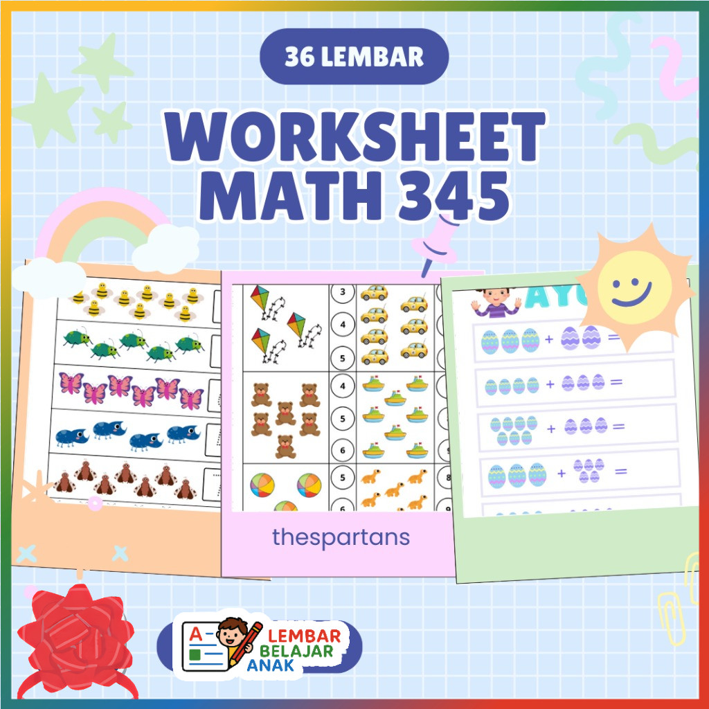 Jual Cetak Full Color 36 Halaman Lembar Kerja Matematika Anak TK & Paud ...