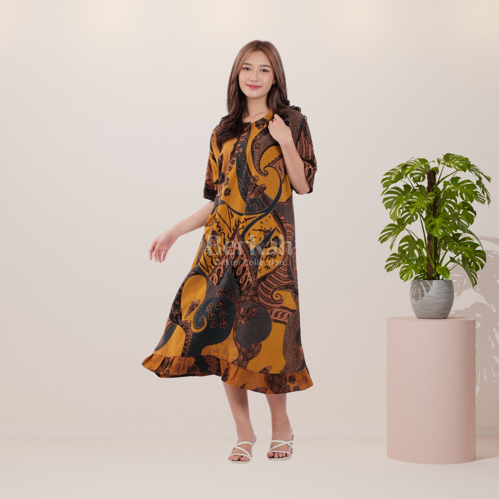 Daster Batik Rayon Busui Kancing Surya Teja 5
