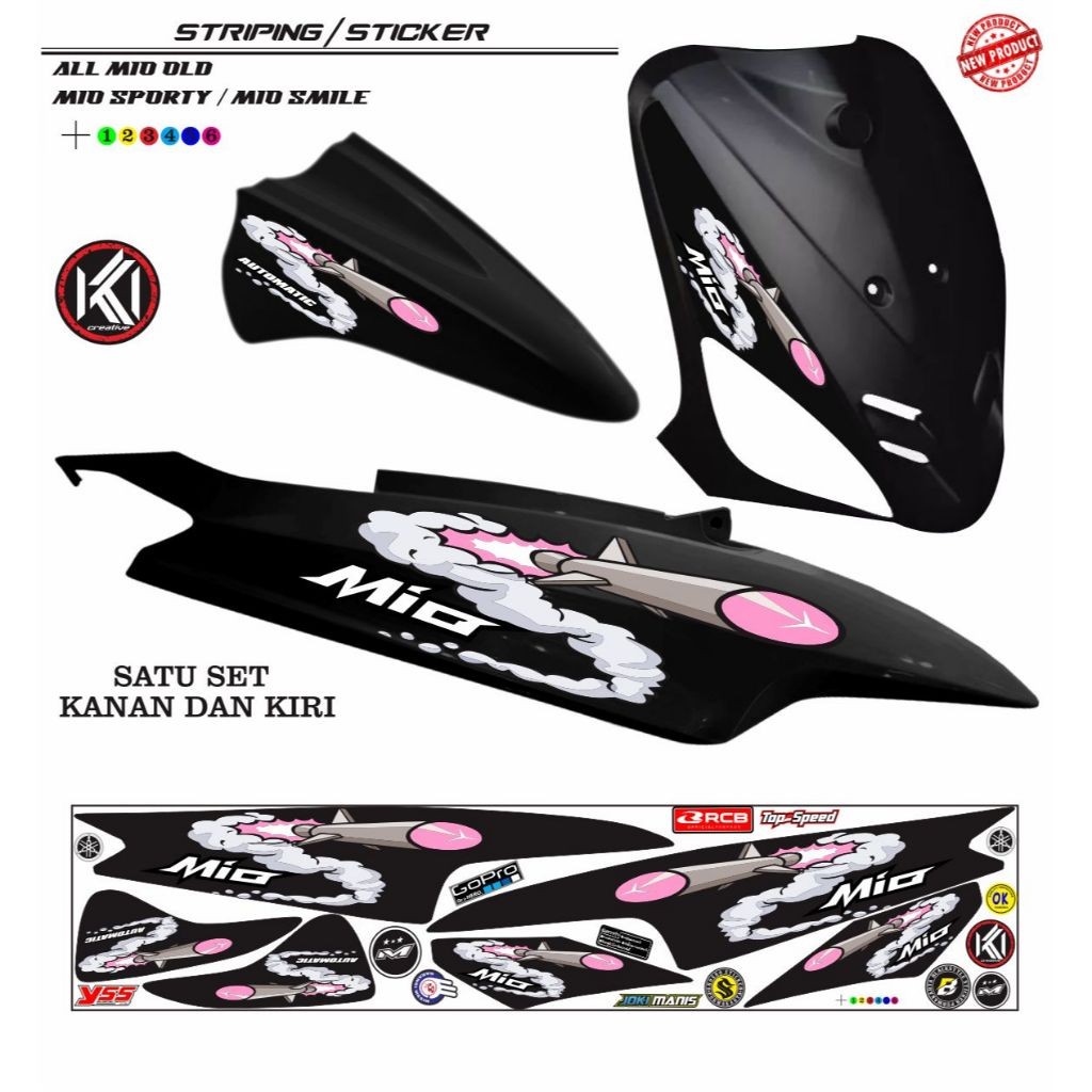 Jual STICKER STRIPING MOTOR MIO OLD SPORTY NEW MOTIP ELEGAN DAN SIMPEL ...