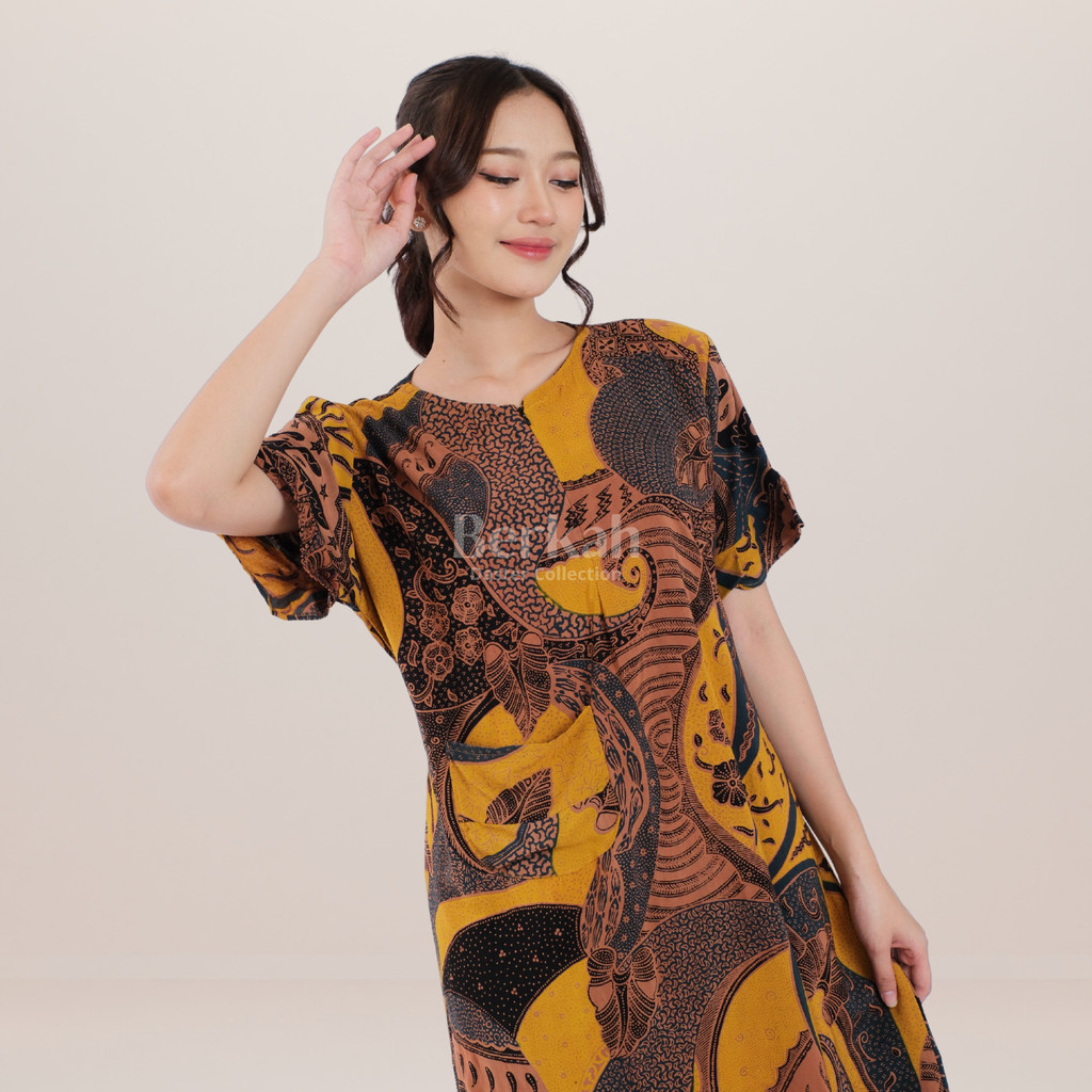 Daster Batik Rayon Busui Resleting Surya Teja 5