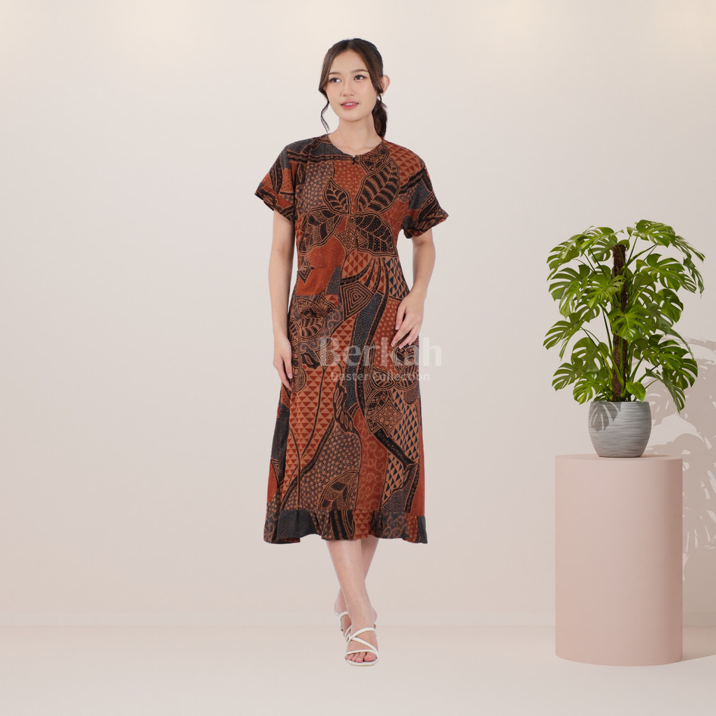 Daster Batik Rayon Busui Resleting Surya Teja 2