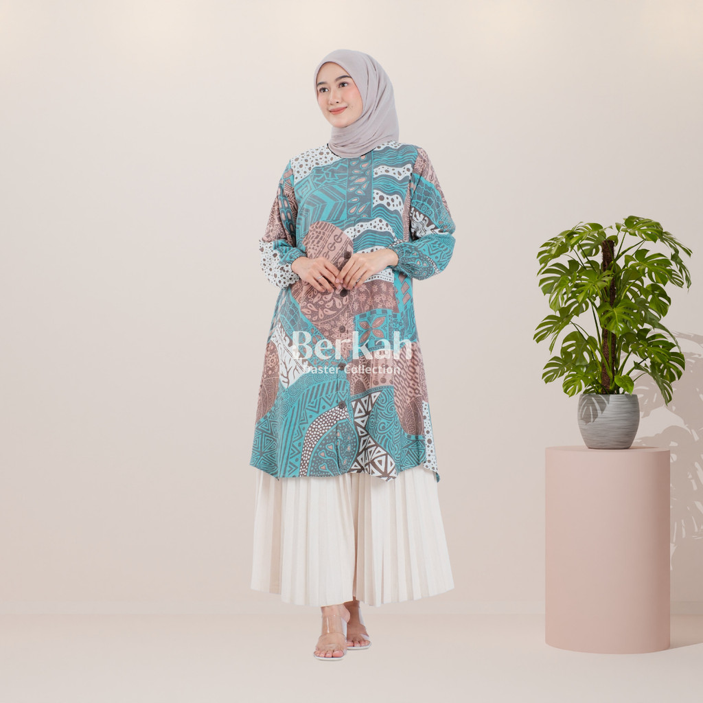 Atasan Batik Tunik Modern Rayon Surya Teja 2