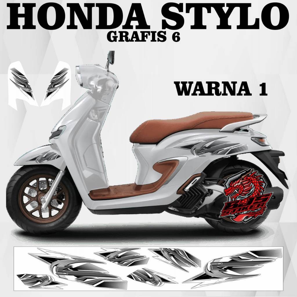 Jual Stiker Honda Stylo grafis 6 - Decal Striping list Transparan UV ...