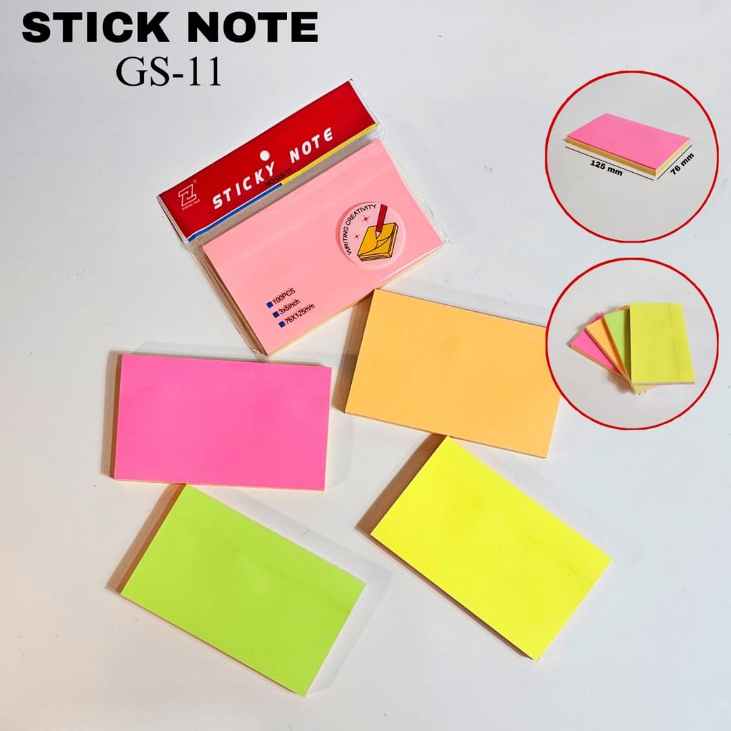 Jual SOS Sticky Note 3x5/100/Rainbow(minimal 2)/Sticky Note/Notes ...
