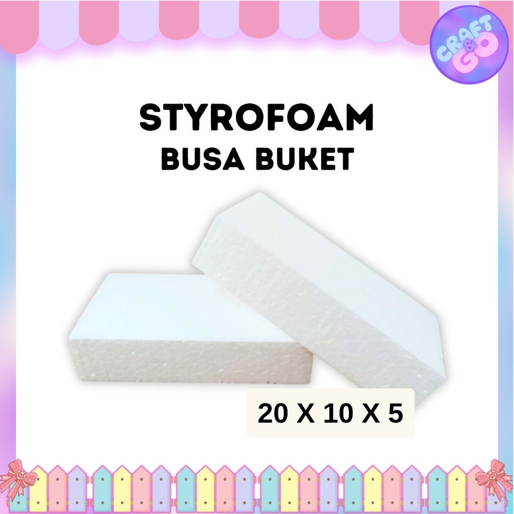 Jual Busa Buket Bunga Putih / Floral Foam Styrofoam | Shopee Indonesia
