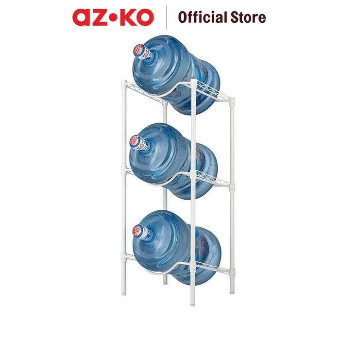 Jual AZKO Krisbow Rak Galon 3 Tingkat - Putih | Shopee Indonesia