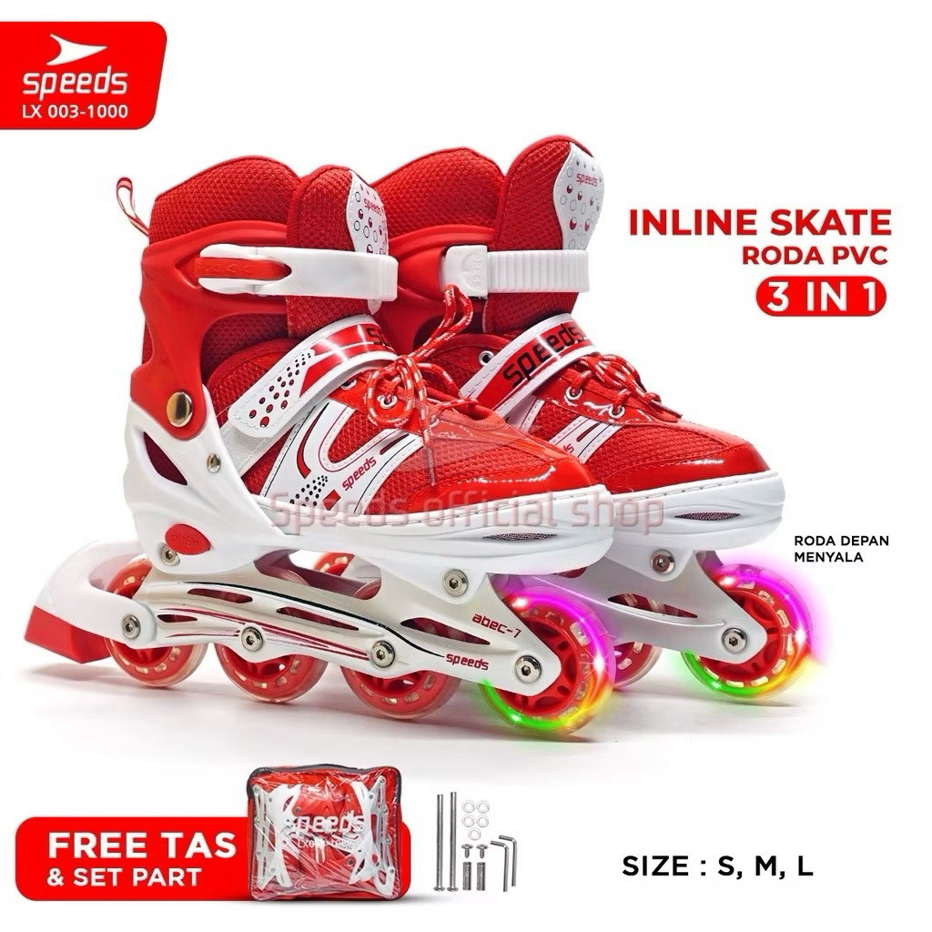 Jual SPEEDS Sepatu Roda Anak Dewasa Power King Inline Roda Full Karet ...
