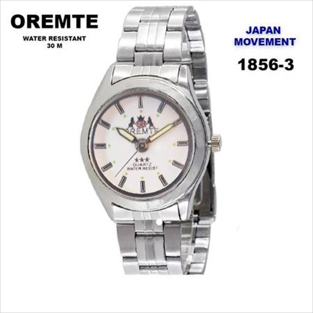 Jam Tangan Oremte Pria 1856 G Stainless Steel Water Resist ATM Watch