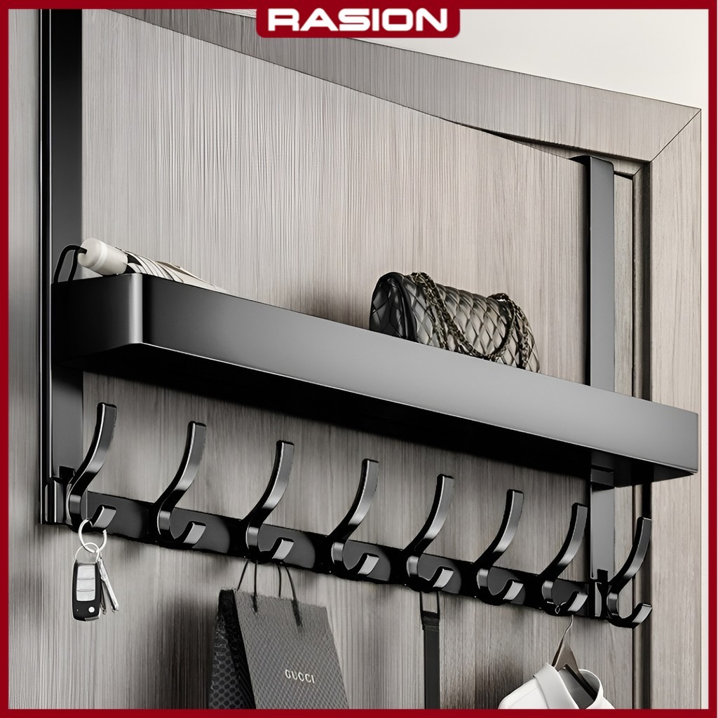 Jual RASION Gantungan Baju Pintu Tanpa Bor Dinding Kamar Mandi Kamar ...