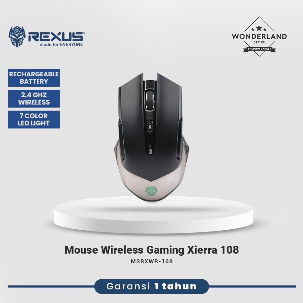 Jual Rexus Xierra 108 Mouse Wireless Gaming Silent Click 2400DPI ...