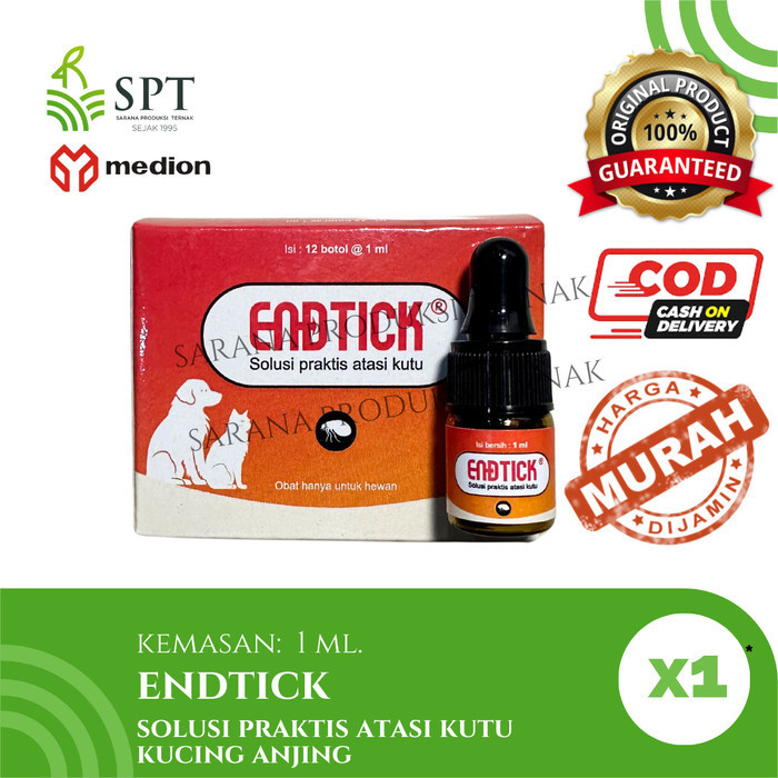 Jual OBAT KUTU KUCING ANJING ENDTICK 1 ML MEDION OBAT KUTU TETES AMPUH ...