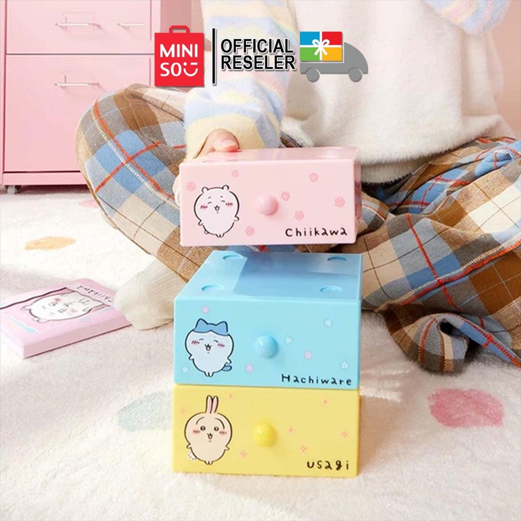 Jual MINISO x CHIIKAWA Collection Single Layer Drawer Organizer ...