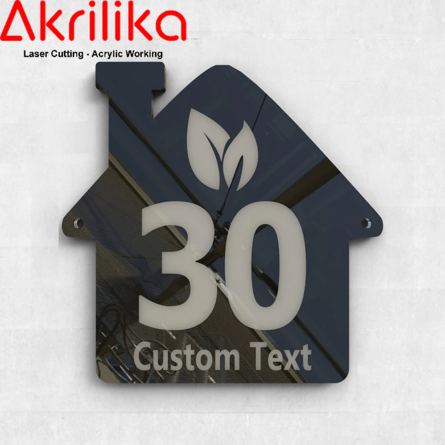 Angka rumah akrilik timbul – signage akrilik untuk fasad
