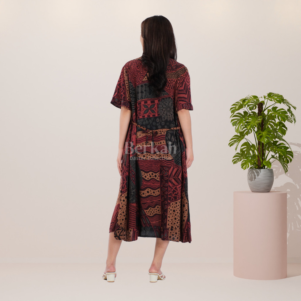 Daster Batik Rayon Busui Kancing Surya Teja 5