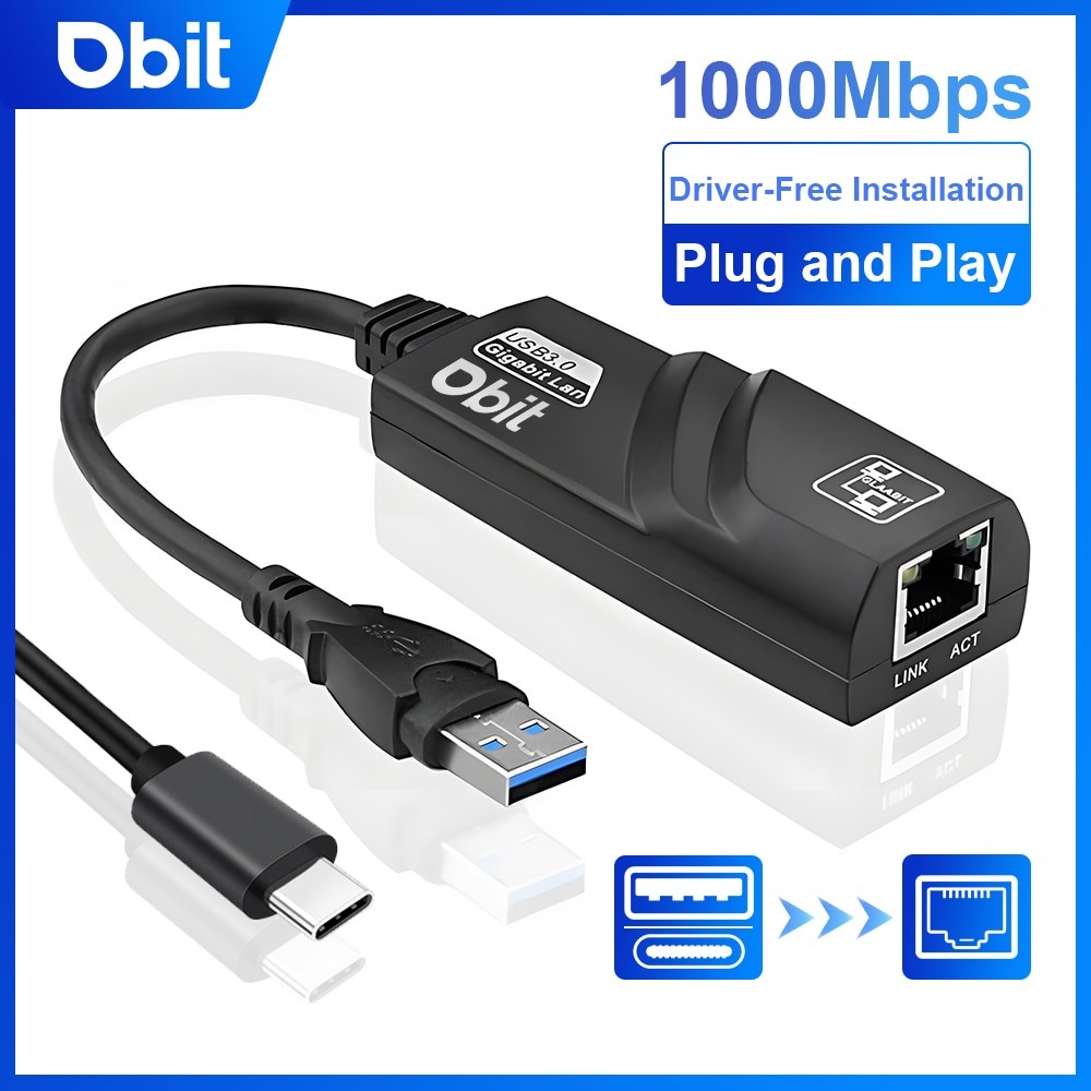 Jual DBIT Wi-fi Adapter 3.0 USB HUB Ethernet Type C To RJ45 Gigabit ...