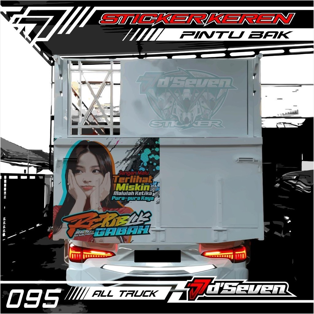 Jual Stiker Decal Variasi Simple bak Belakang Truk REPUBLIK GABAH ...