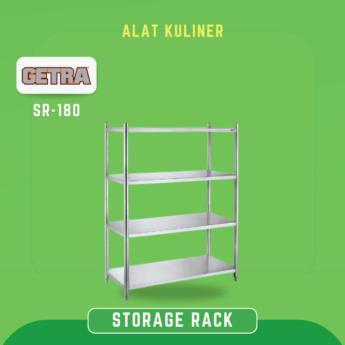 Jual RAK 4 SUSUN KNOCK DOWN GETRA SR-180 STORAGE RACK TRAY STAINLESS ...