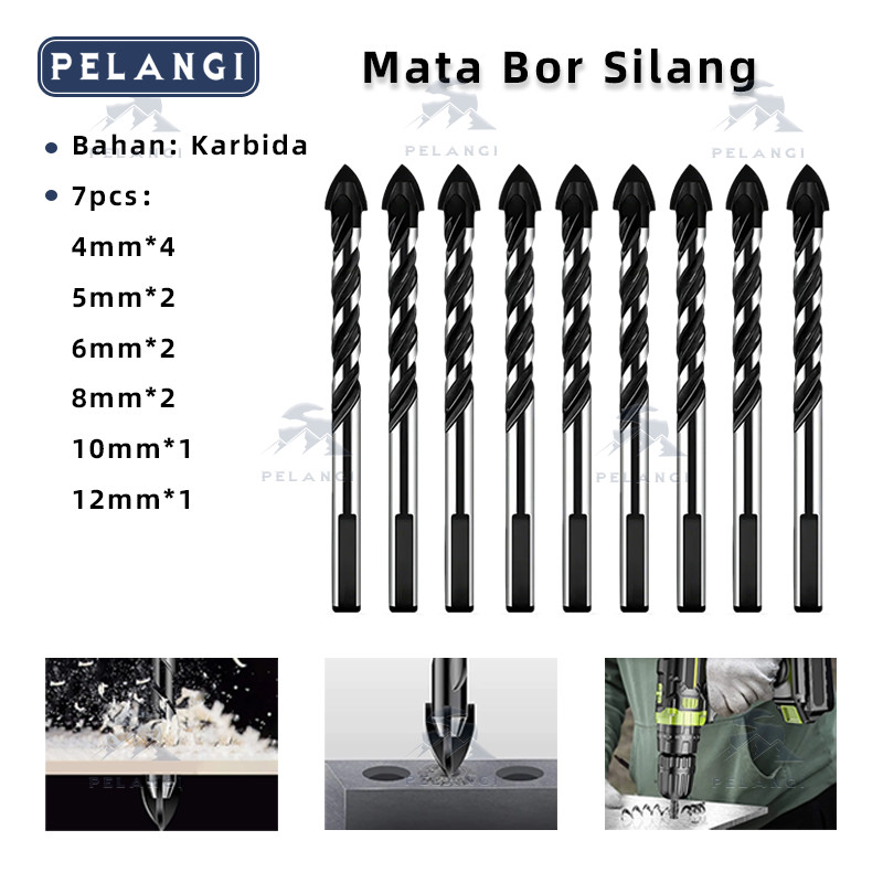 Jual Mata Bor Beton Keramik Kaca Set Komplit 12 Pcs Mata bor ...