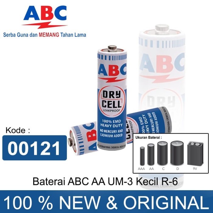 Jual Baterai ABC Biru UM-3 Kecil R-6 | Shopee Indonesia