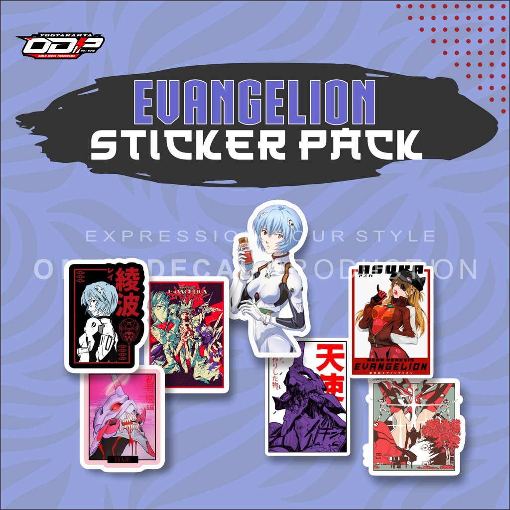 Jual STICKER EVANGELION RANDOM STIKER PACK ANIME EVANGELION MECHA NEON ...