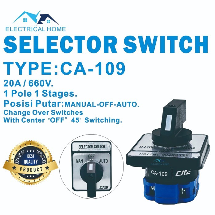 Jual Selector Switch 1 Pole 1 Stages MAN-OFF-AUTO/ CA-109(MAN-OFF-AUTO ...